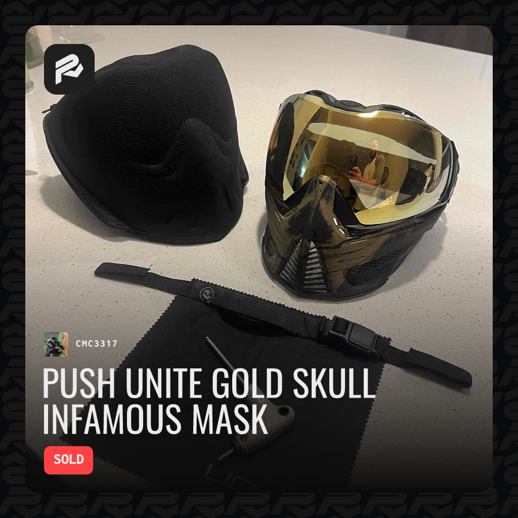 Push Unite Gold Skull Infamous Mask